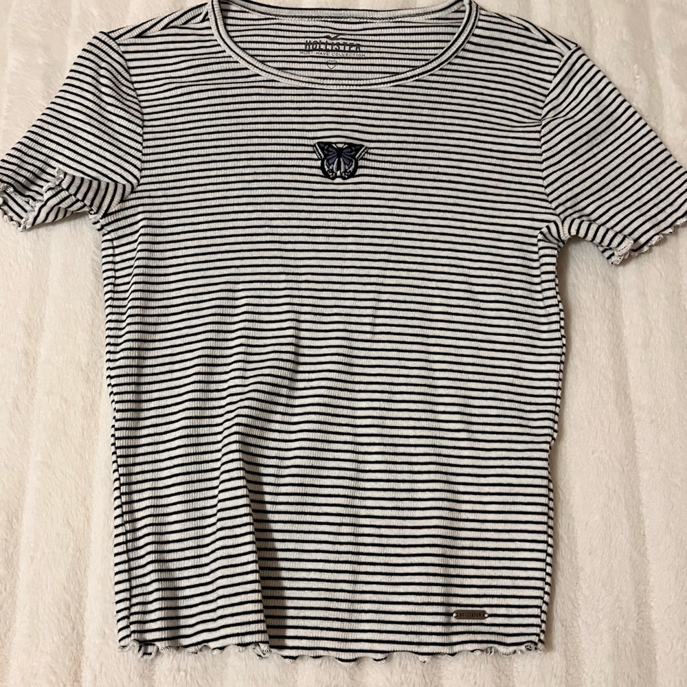 Holister stripped crop top